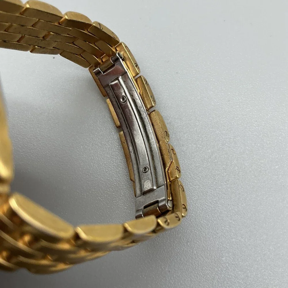 Daniel Mink Womens Watch 20mm White Dial Gold Tone Bracelet New Battery 5.75